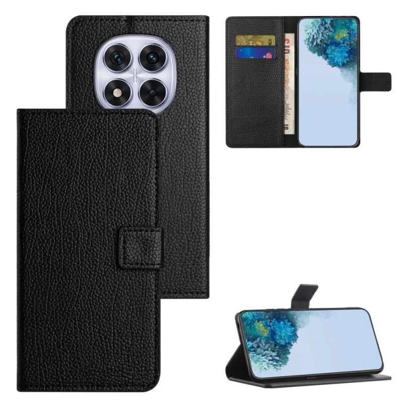 Læder Cover Xiaomi Redmi Note 14 Pro 5g Telefon Etui Litchitekstur