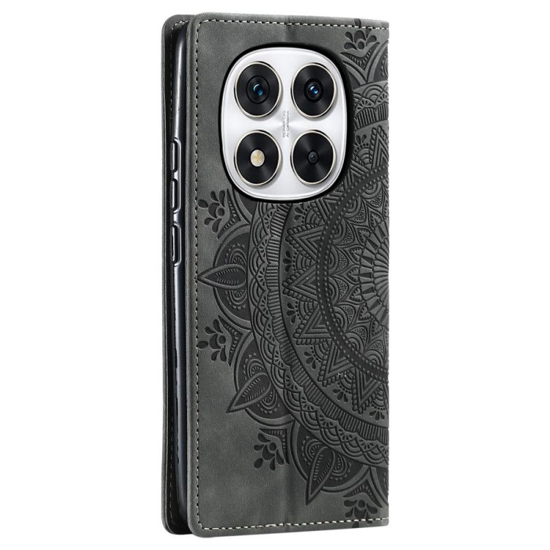 Læder Cover Xiaomi Redmi Note 14 Pro 5g Telefon Etui Mandala Ruskindseffekt