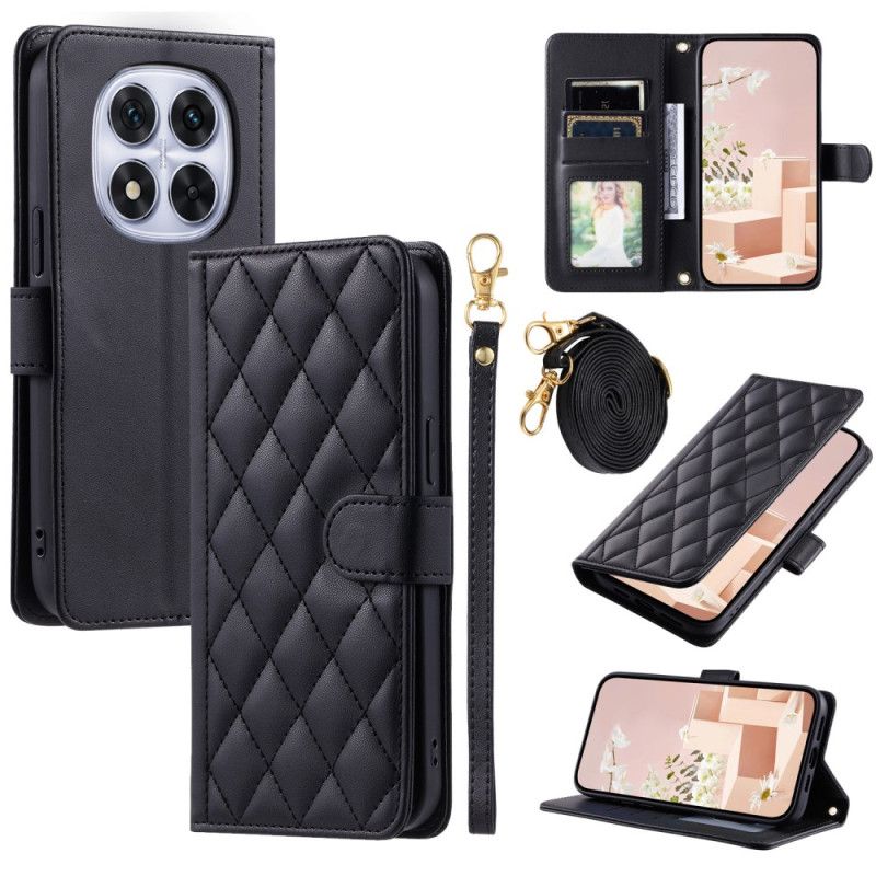 Læder Cover Xiaomi Redmi Note 14 Pro 5g Telefon Etui Quiltet Elegance