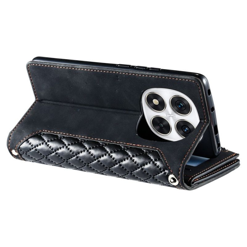 Læder Cover Xiaomi Redmi Note 14 Pro 5g Telefon Etui Quiltet Pung