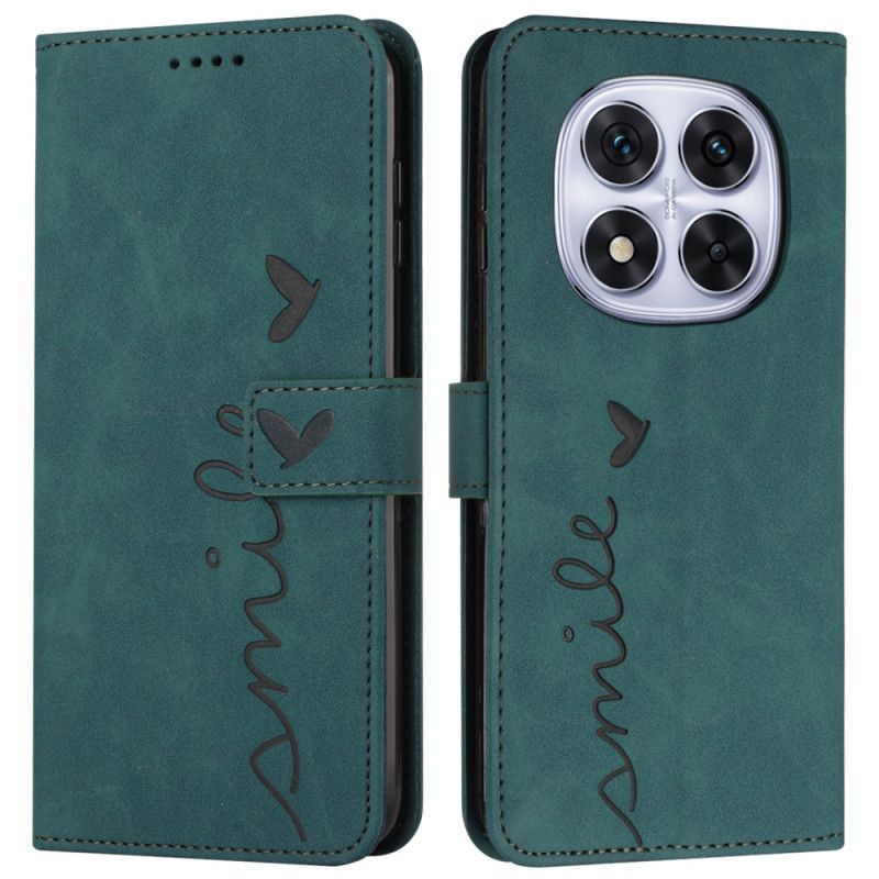 Læder Cover Xiaomi Redmi Note 14 Pro 5g Telefon Etui Smil
