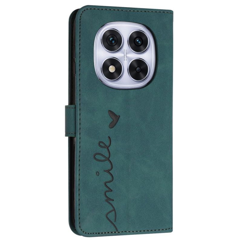 Læder Cover Xiaomi Redmi Note 14 Pro 5g Telefon Etui Smil
