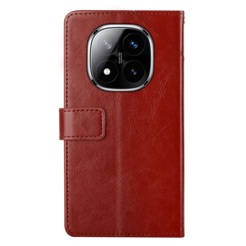 Læder Cover Xiaomi Redmi Note 14 Pro 5g Y-designrem