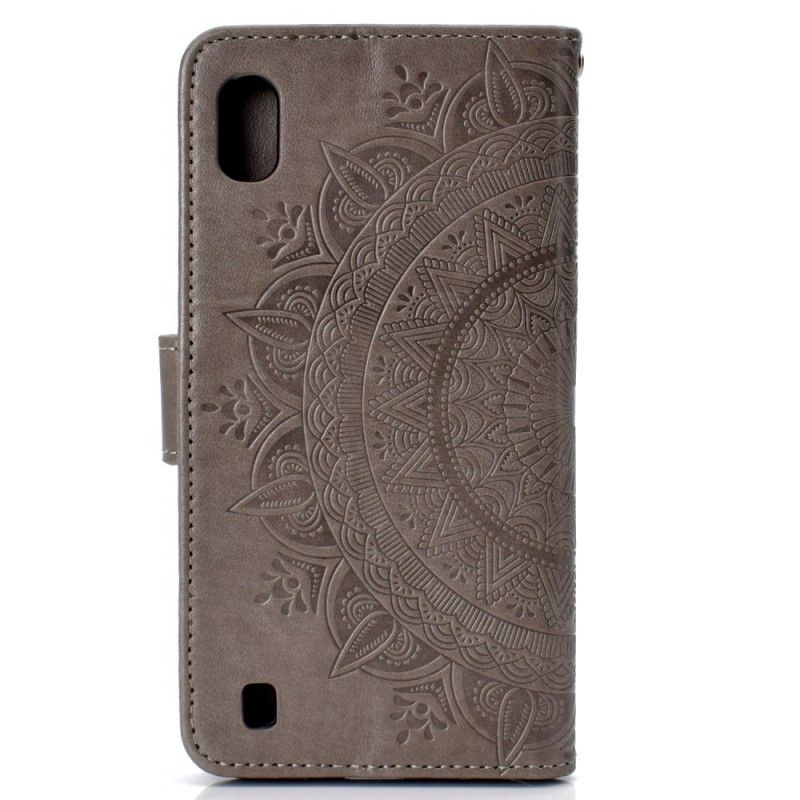 Flip Cover Samsung Galaxy A10 Grå Solmandala