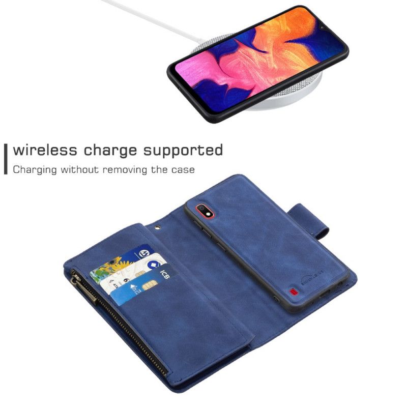 Flip Cover Samsung Galaxy A10 Sort Aftageligt Låg I Binfen Farve