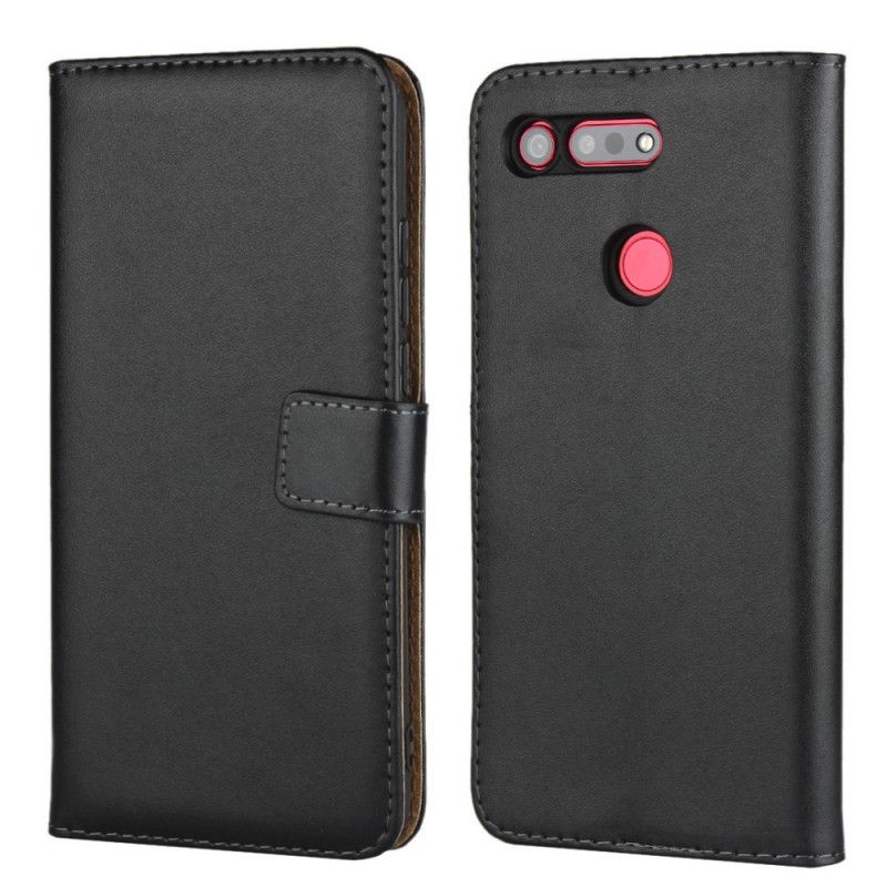 Flip Cover Læder Honor View 20 Ægte Læderinvitation