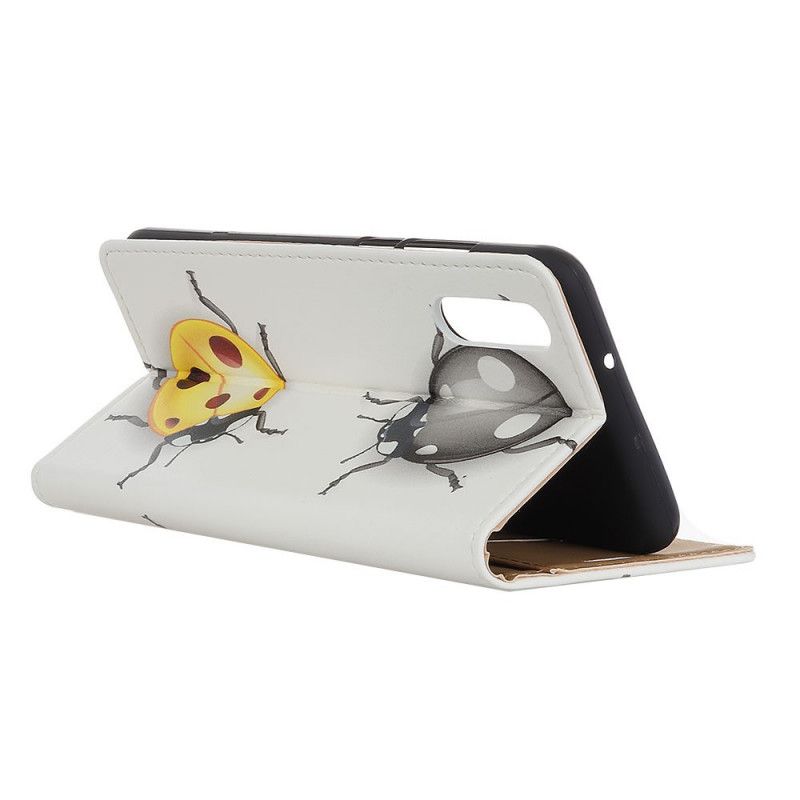 Flip Cover Læder for Sony Xperia 5 Mariehøns