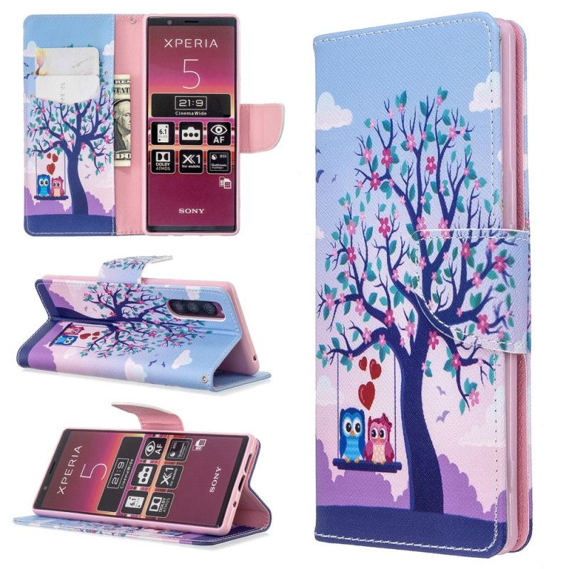Flip Cover Sony Xperia 5 Mobilcover Ugler På Gyngen
