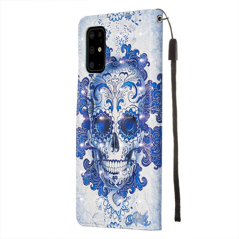 Flip Cover Læder Samsung Galaxy S20 Plus / S20 Plus 5G Blå Kranium