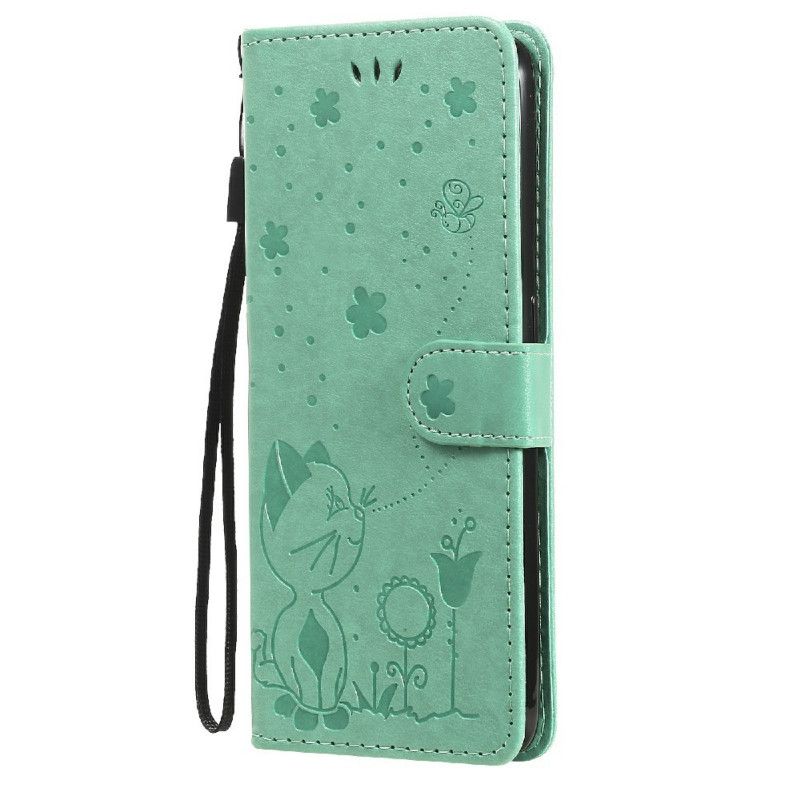Flip Cover Oppo A74 4g Cat And Bee Thong