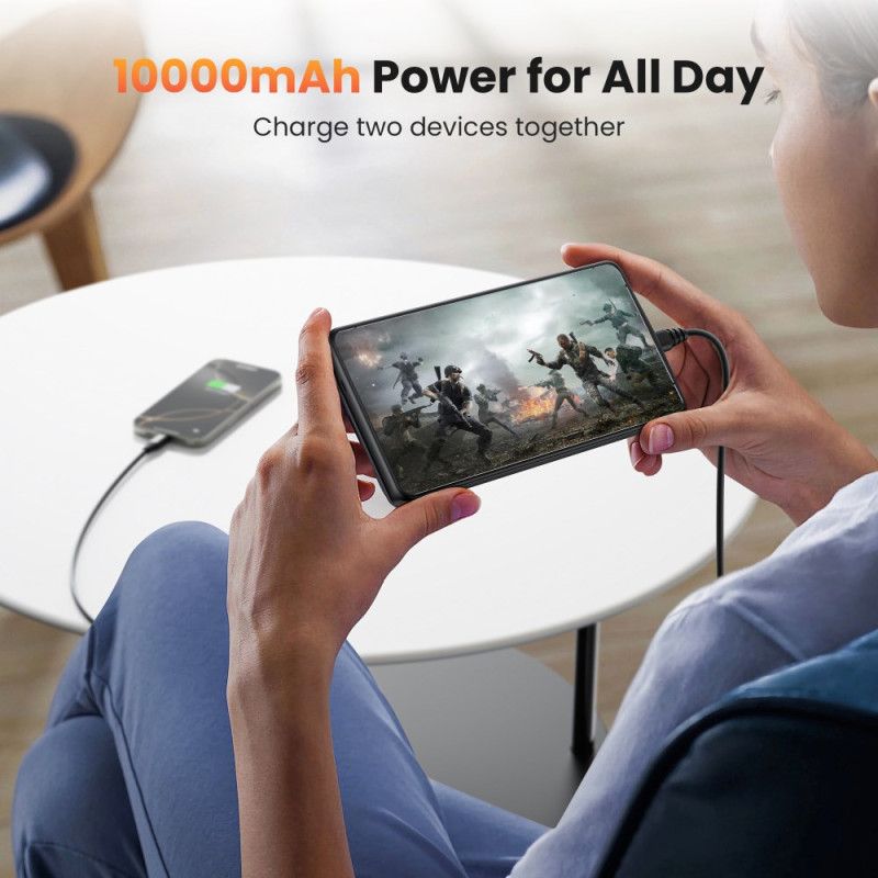 10000mah Eksternt Battericover Til Samsung Galaxy S25 / S24