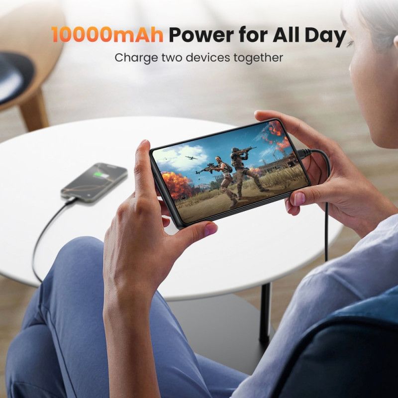 10000mah Eksternt Battericover Til Samsung Galaxy S25 / S24 Med Magnetisk Fastgørelse