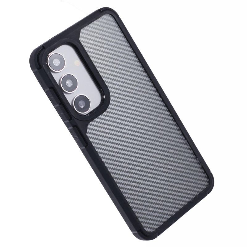 Cover Samsung Galaxy S25 5g Gennemsigtig Kulfibertekstur