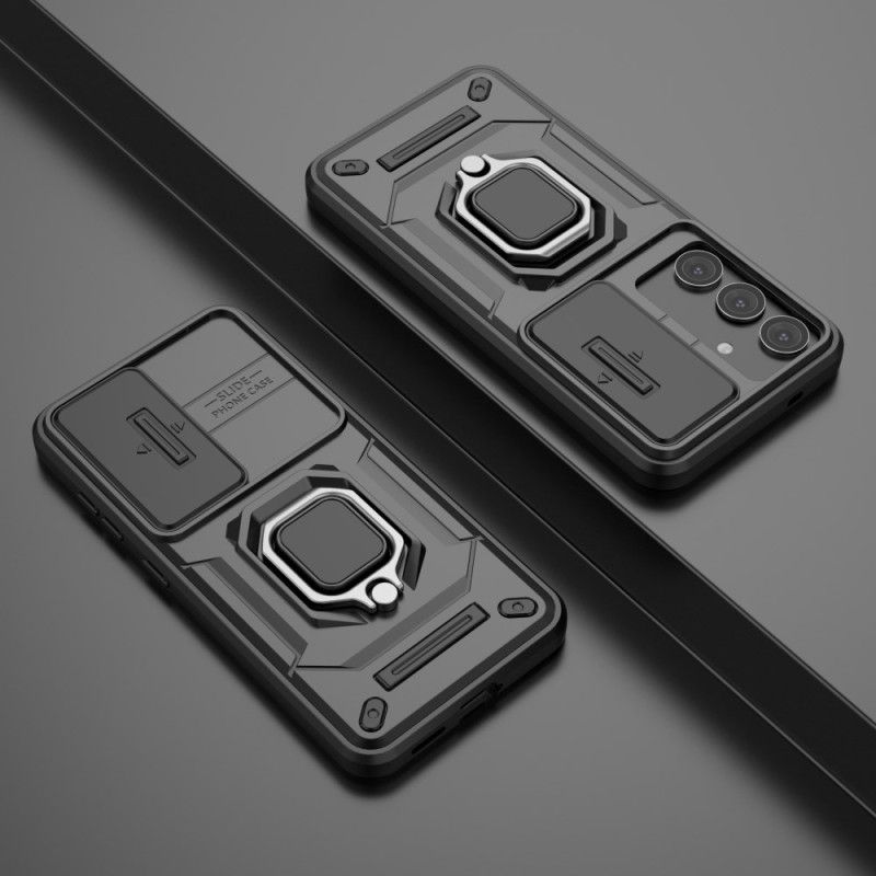Cover Samsung Galaxy S25 5g Holdbart Ringetui Med Kamerabeskytter