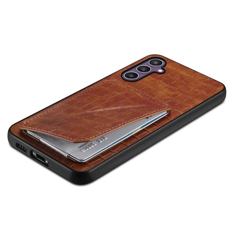 Cover Samsung Galaxy S25 5g Kortholder Med Krokodilletekstur