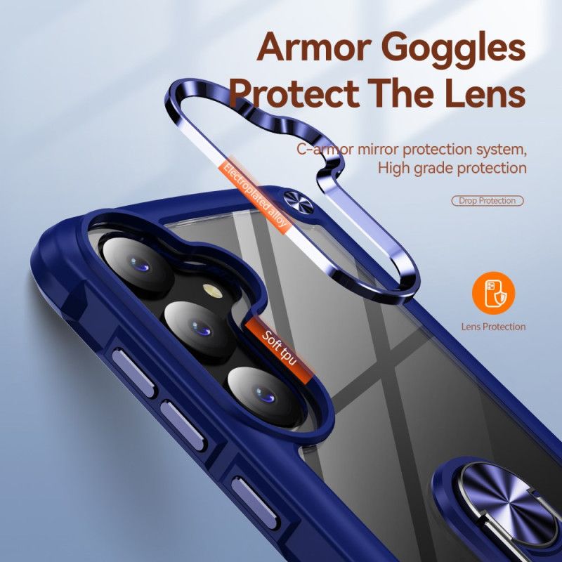 Cover Samsung Galaxy S25 5g Telefon Etui Klar Med Integreret Stativ