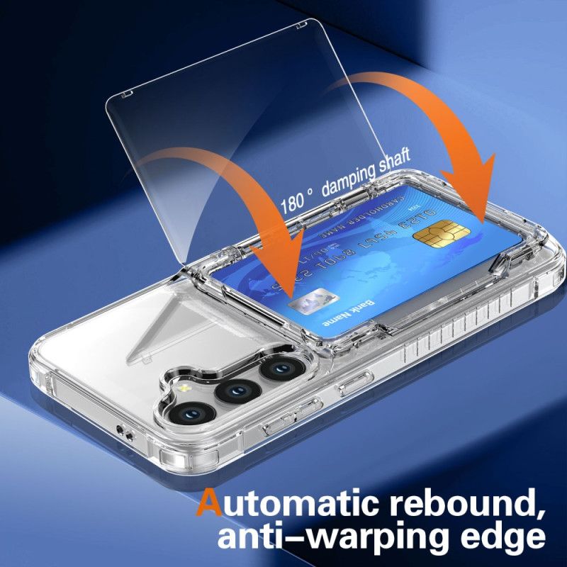 Cover Samsung Galaxy S25 5g Transparent Med Indbygget Kortholder