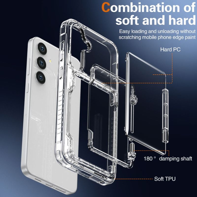 Cover Samsung Galaxy S25 5g Transparent Med Indbygget Kortholder