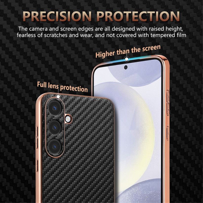 Cover Til Samsung Galaxy S25 5g Kulfibertekstur