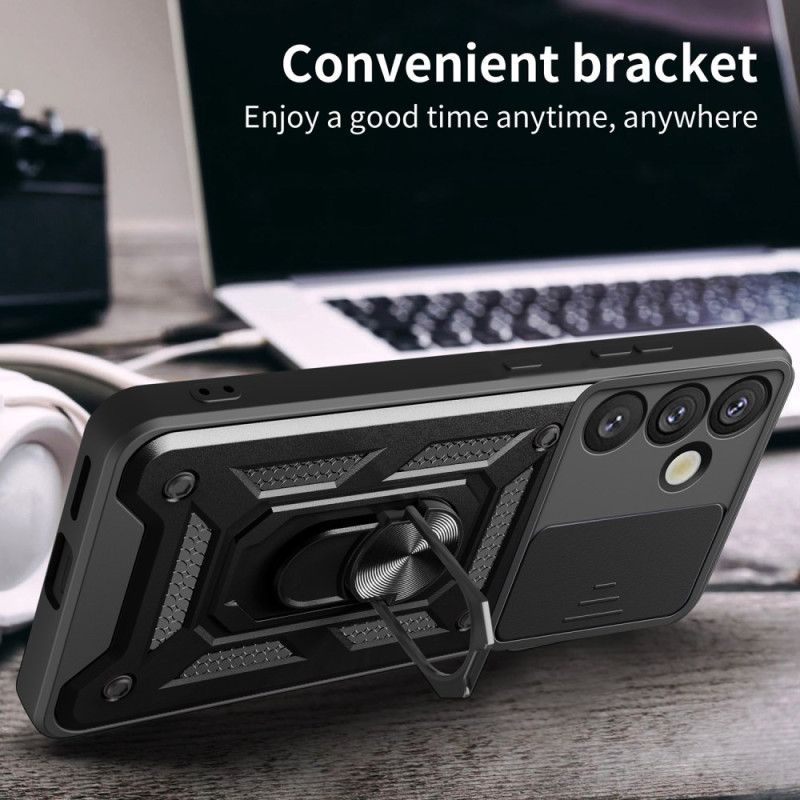 Cover Til Samsung Galaxy S25 5g Skydeligt Kameradæksel Og Stativ