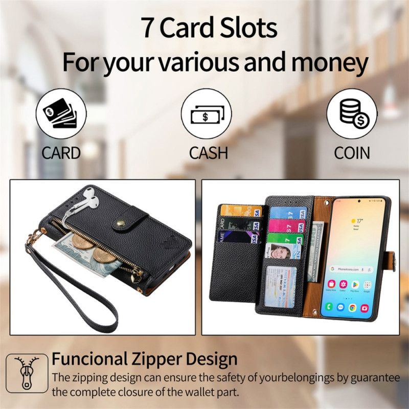 Flip Cover Samsung Galaxy S25 5g Hjertedesign Rfid Blokering