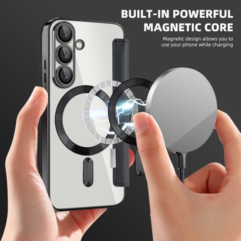 Flip Cover Samsung Galaxy S25 5g Lædereffekt Kompatibel Med Magsafe Og Rfid-blokering