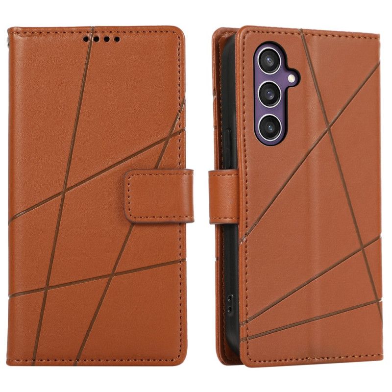 Flip Cover Samsung Galaxy S25 5g Linjer Og 3 Kortholdere