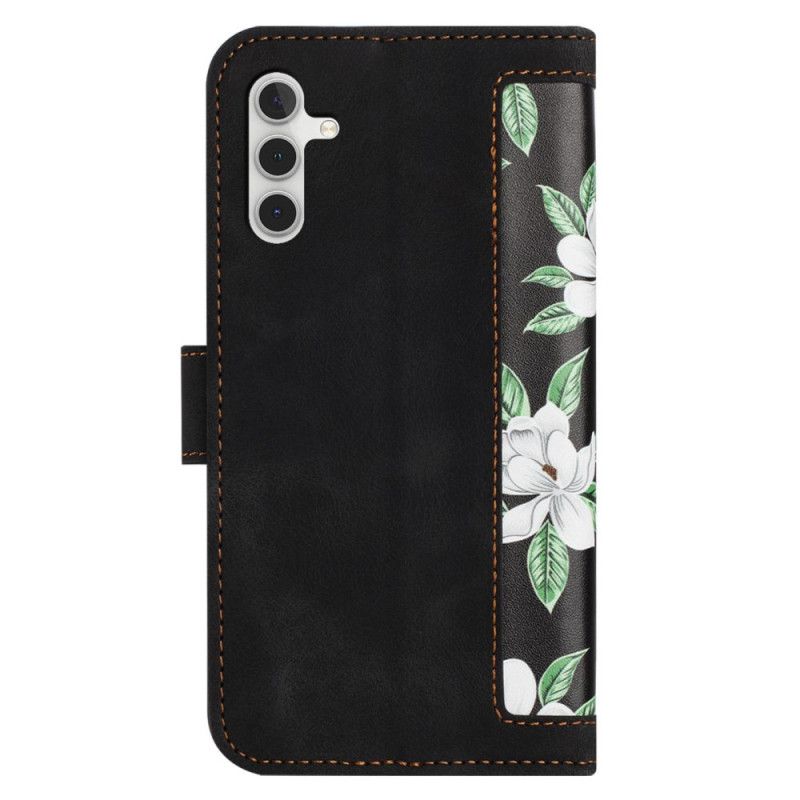 Flip Cover Samsung Galaxy S25 5g Pung Med Blomstereffekt