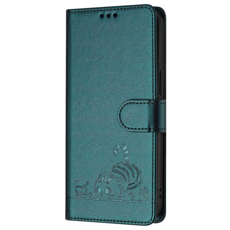 Flip Cover Samsung Galaxy S25 5g Rfid-beskyttende Kattemotiv