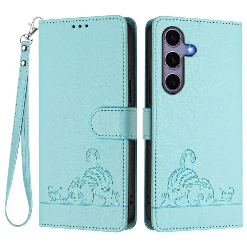Flip Cover Samsung Galaxy S25 5g Rfid-beskyttende Kattemotiv