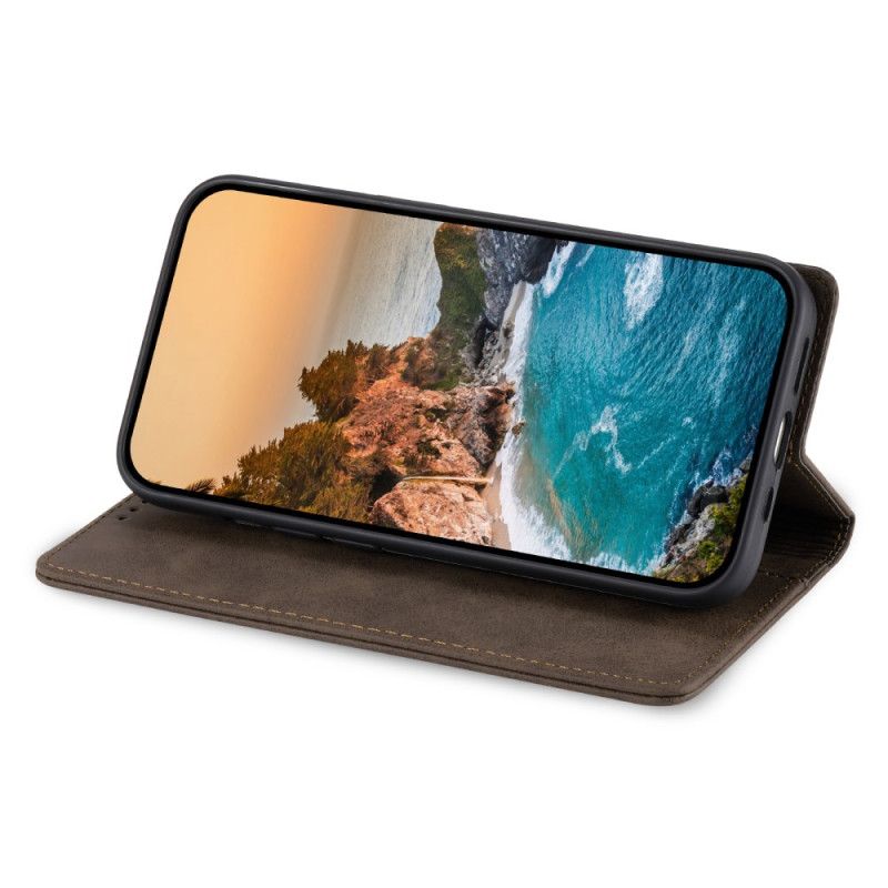 Flip Cover Samsung Galaxy S25 5g Rfid-blokerende Lædereffekt