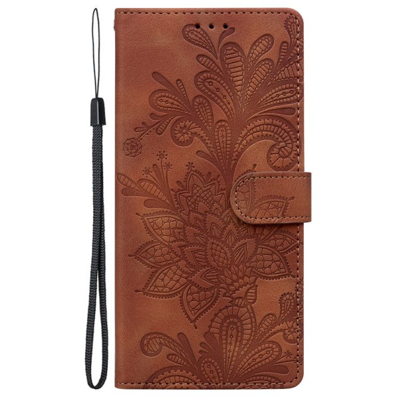 Flip Cover Til Samsung Galaxy S25 5g Blomstermønster Med Blonde