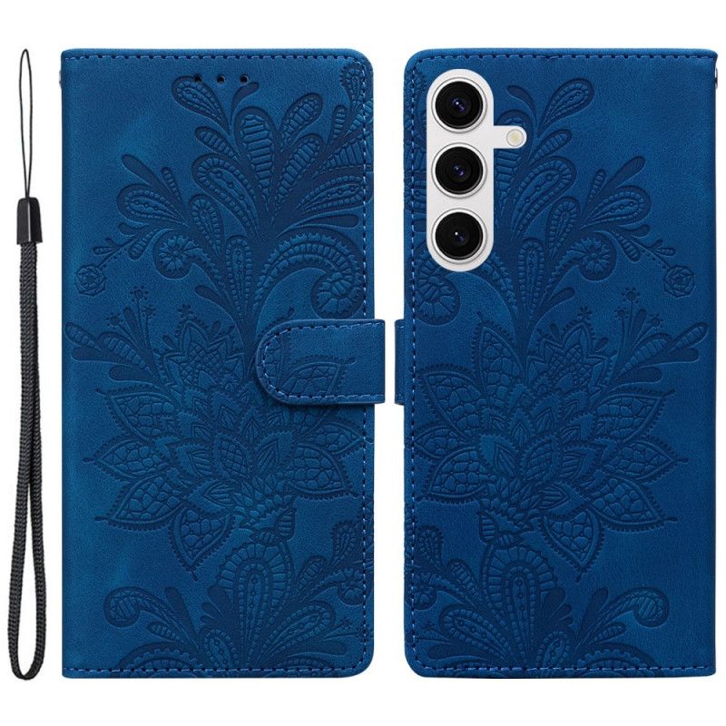 Flip Cover Til Samsung Galaxy S25 5g Blomstermønster Med Blonde
