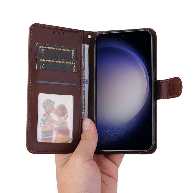 Flip Cover Til Samsung Galaxy S25 5g Enkay Kunstlæder Med Hærdet Glasskærmbeskytter