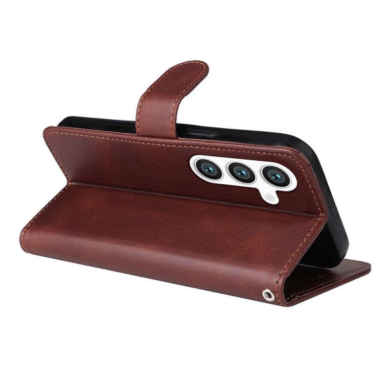 Flip Cover Til Samsung Galaxy S25 5g Enkay Kunstlæder Med Hærdet Glasskærmbeskytter