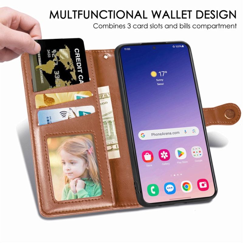 Flip Cover Til Samsung Galaxy S25 5g Magnetisk Lås