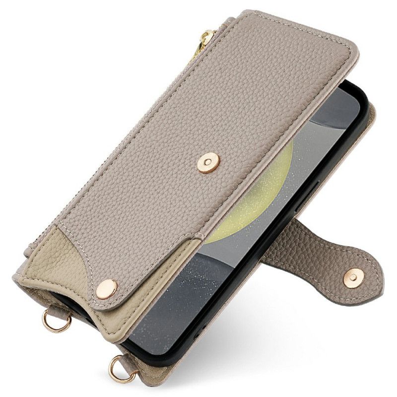 Flip Cover Til Samsung Galaxy S25 5g Spejl Og Kæde