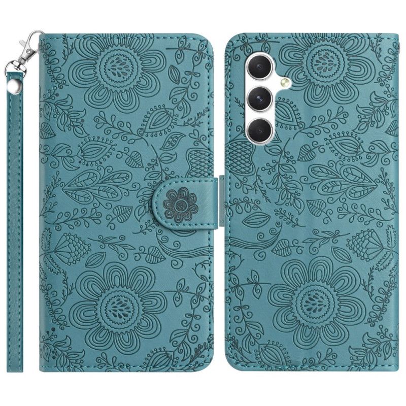 Læder Cover Samsung Galaxy S25 5g Blomsterprint