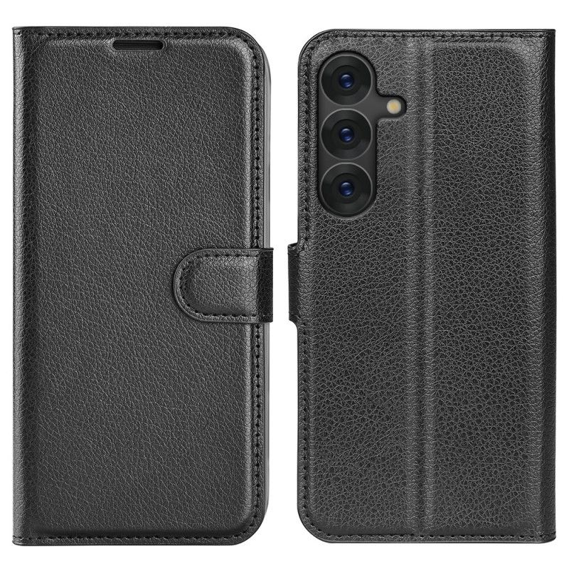 Læder Cover Samsung Galaxy S25 5g Telefon Etui Klassisk Litchi-kunstlæder