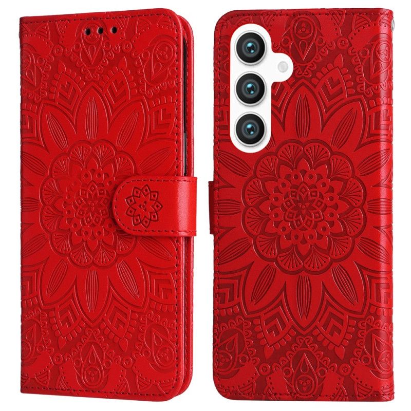 Læder Cover Samsung Galaxy S25 5g Telefon Etui Mandala-rem