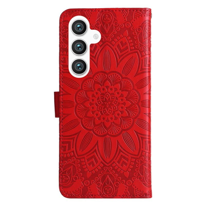 Læder Cover Samsung Galaxy S25 5g Telefon Etui Mandala-rem