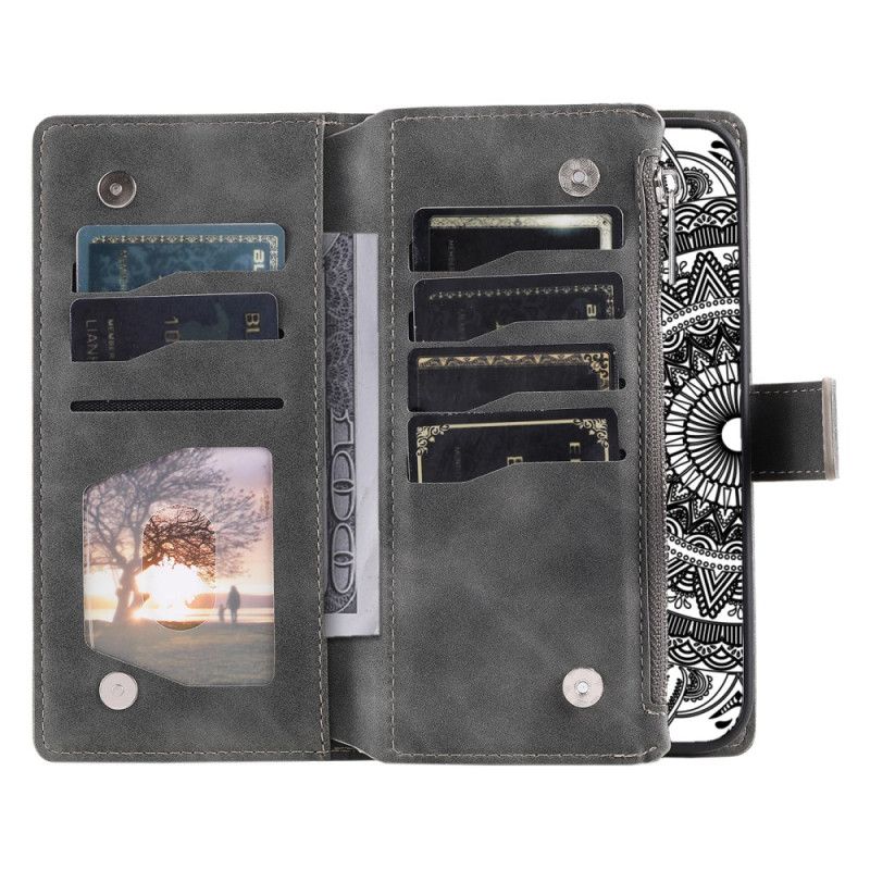 Læder Cover Samsung Galaxy S25 5g Telefon Etui Mandala Ruskindseffektpung