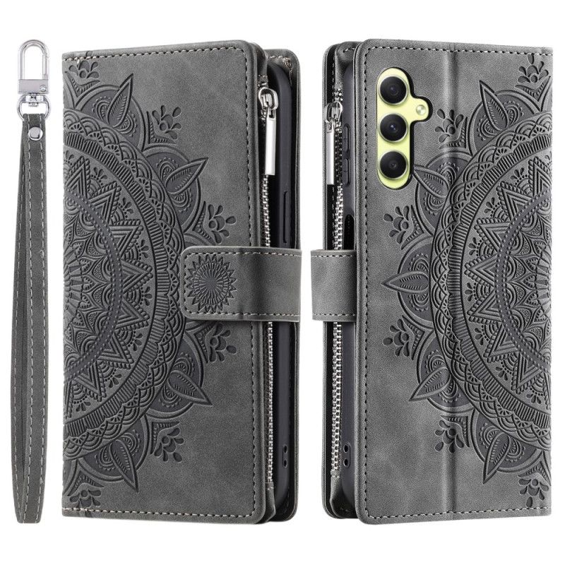 Læder Cover Samsung Galaxy S25 5g Telefon Etui Mandala Ruskindseffektpung