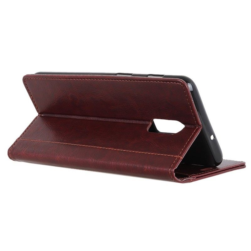 Flip Cover OnePlus 6T Mobilcover Antik Lædereffekt