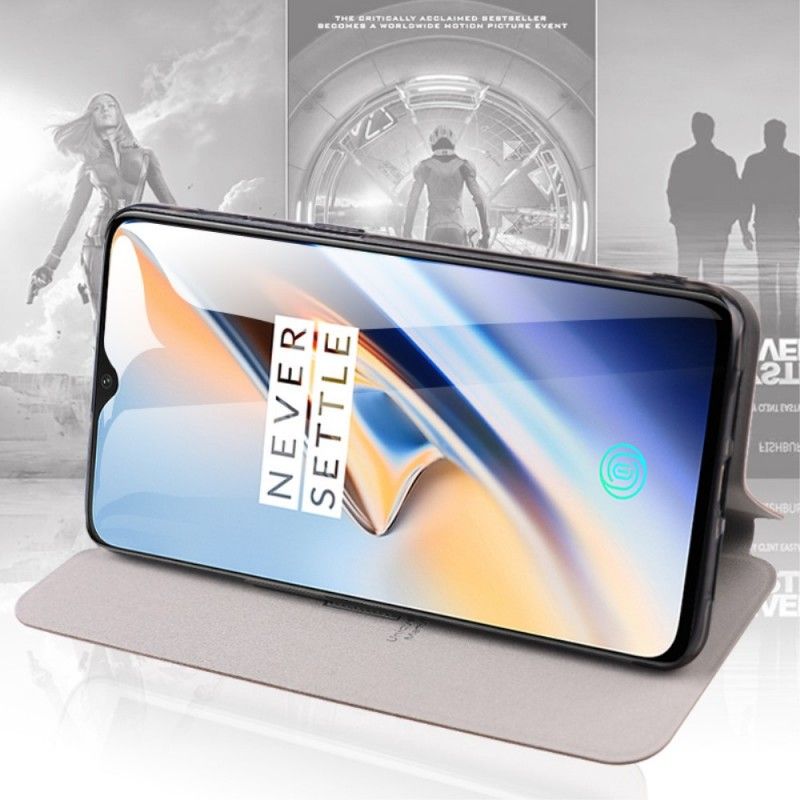 Læder Cover OnePlus 6T Lyseblå Mofi