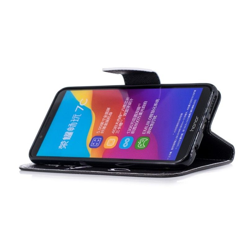 Flip Cover Læder Huawei Y7 2018 Djævelens Telefon