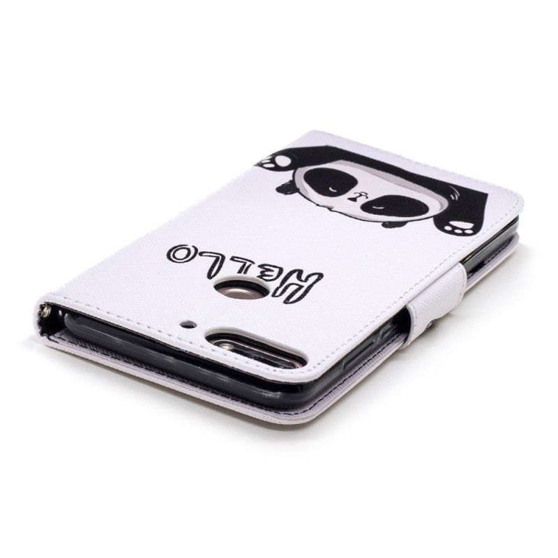Flip Cover Læder Huawei Y7 2018 Hej Panda