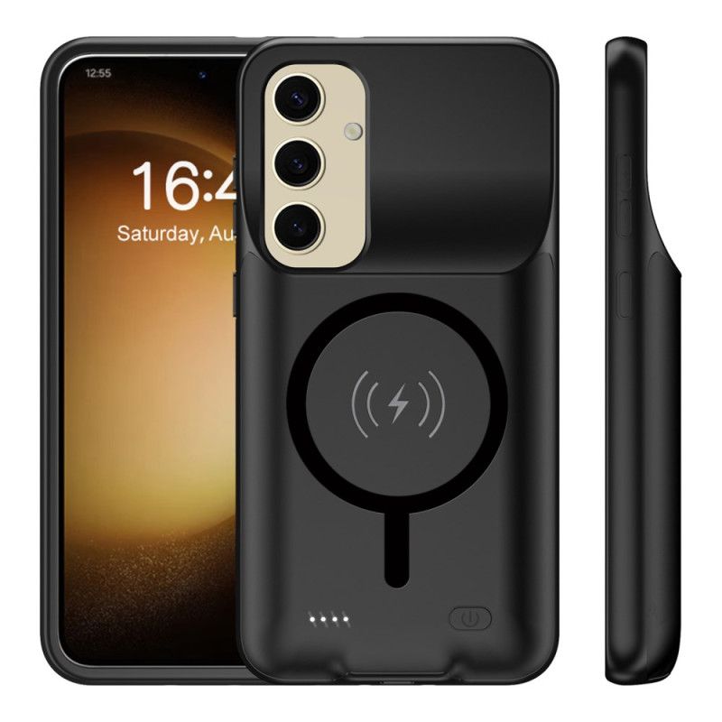 10000mah Battericover Til Samsung Galaxy S25 Plus Med Ekstern Oplader Og Magnetisk Montering