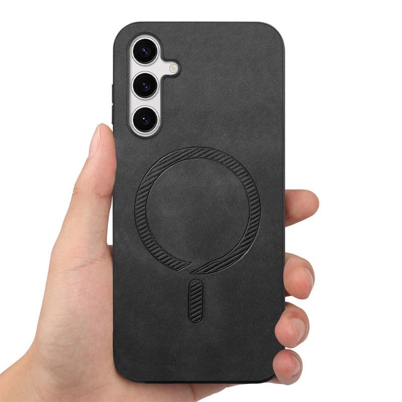 Cover Samsung Galaxy S25 Plus 5g Telefon Etui Lædereffekt Kompatibel Med Magsafe