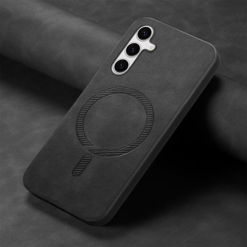 Cover Samsung Galaxy S25 Plus 5g Telefon Etui Lædereffekt Kompatibel Med Magsafe